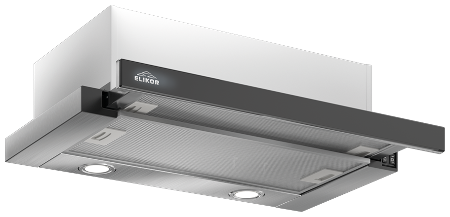 Вытяжка ELIKOR BUILT-IN INTEGRA 45N-400-V2D, нерж.сталь / белое стекло