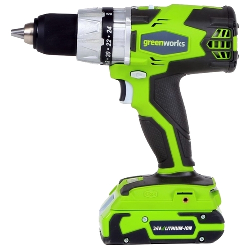 Дрель-шуруповерт greenworks GD24DD 0