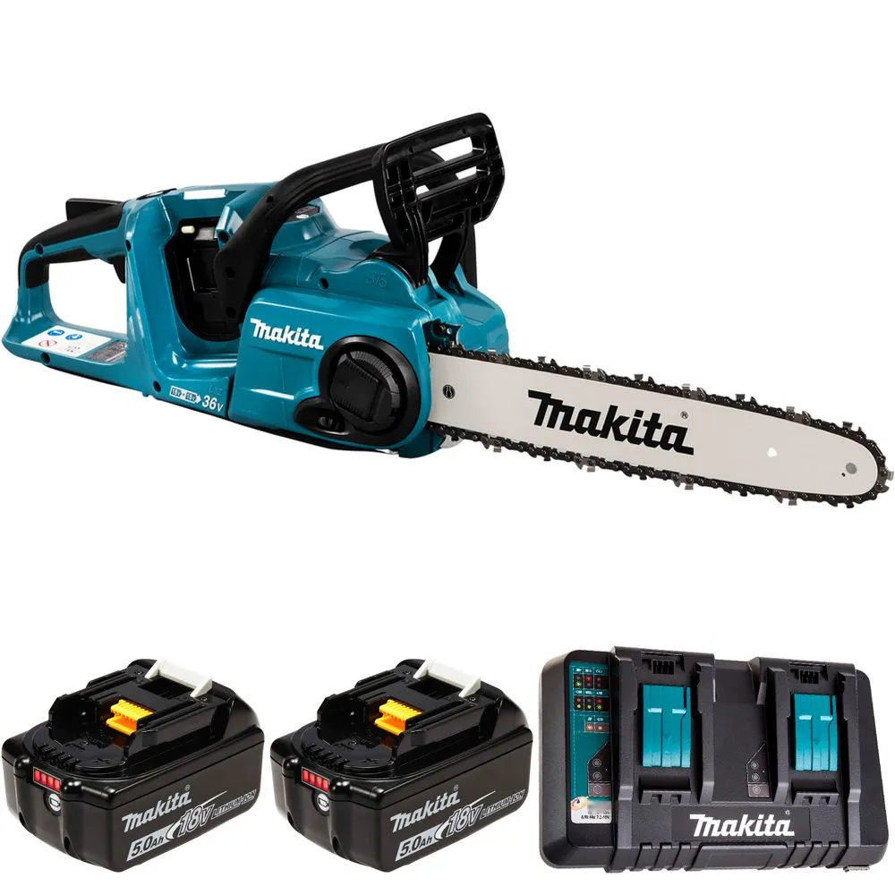 Пила цепная аккумуляторная Makita DUC353CT2 (с 2 АКБ и ЗУ)