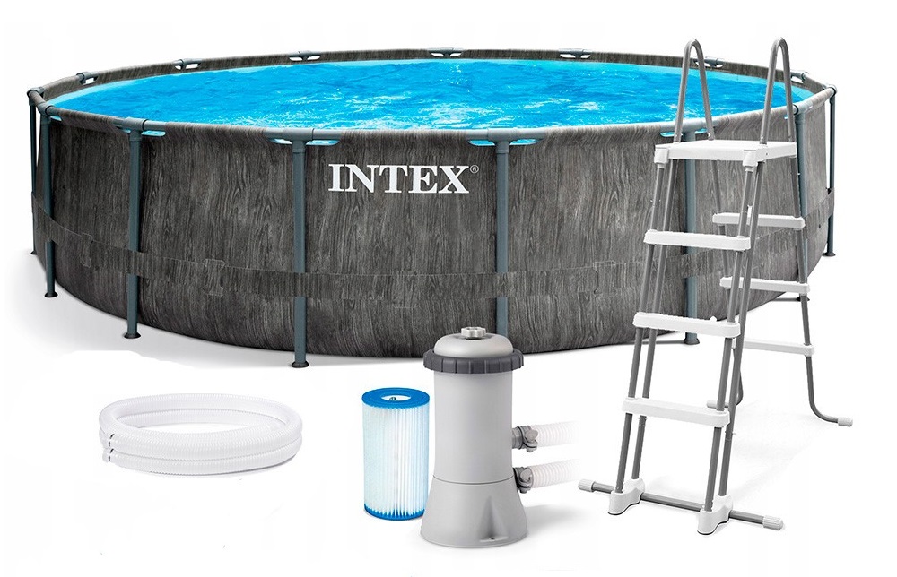 Бассейн каркасный круглый Intex GreyWood, 549х122см 26744