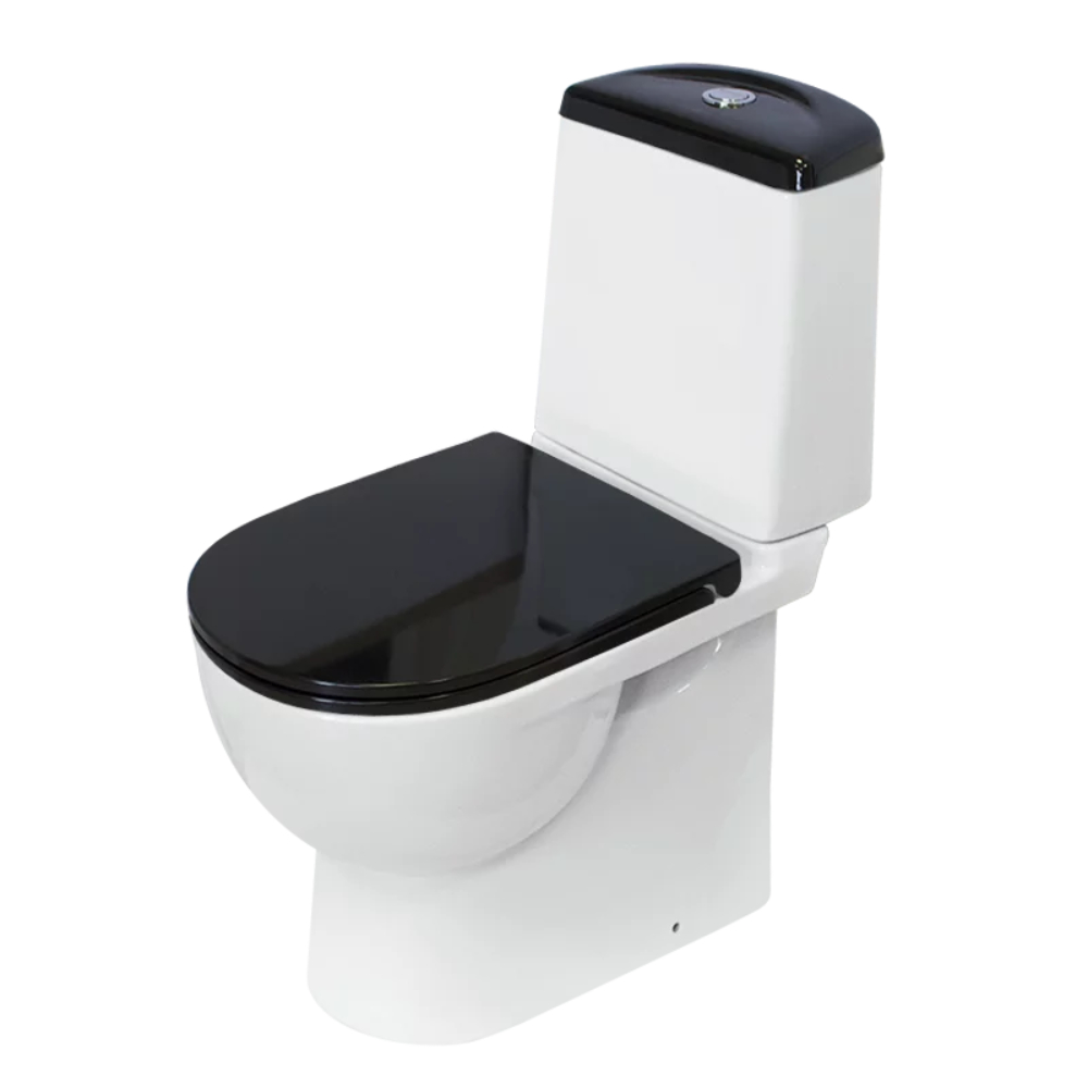 Унитаз-компакт Sanita Luxe Best Comfort WC.CC/Best/2-DM/BLK.G/S1, черный/белый