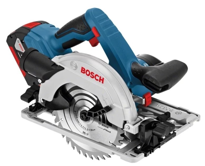 Пила дисковая аккумуляторная BOSCH GKS 18V-57 4.0Ah x1 коробка