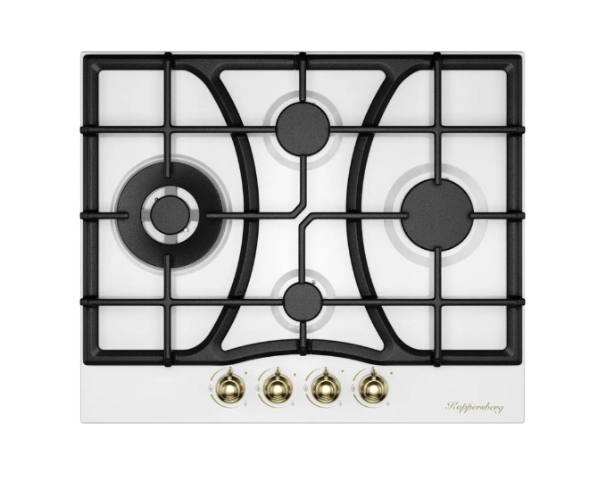 Варочная панель газовая Kuppersberg FS 610 W Bronze, белый/бронзовый