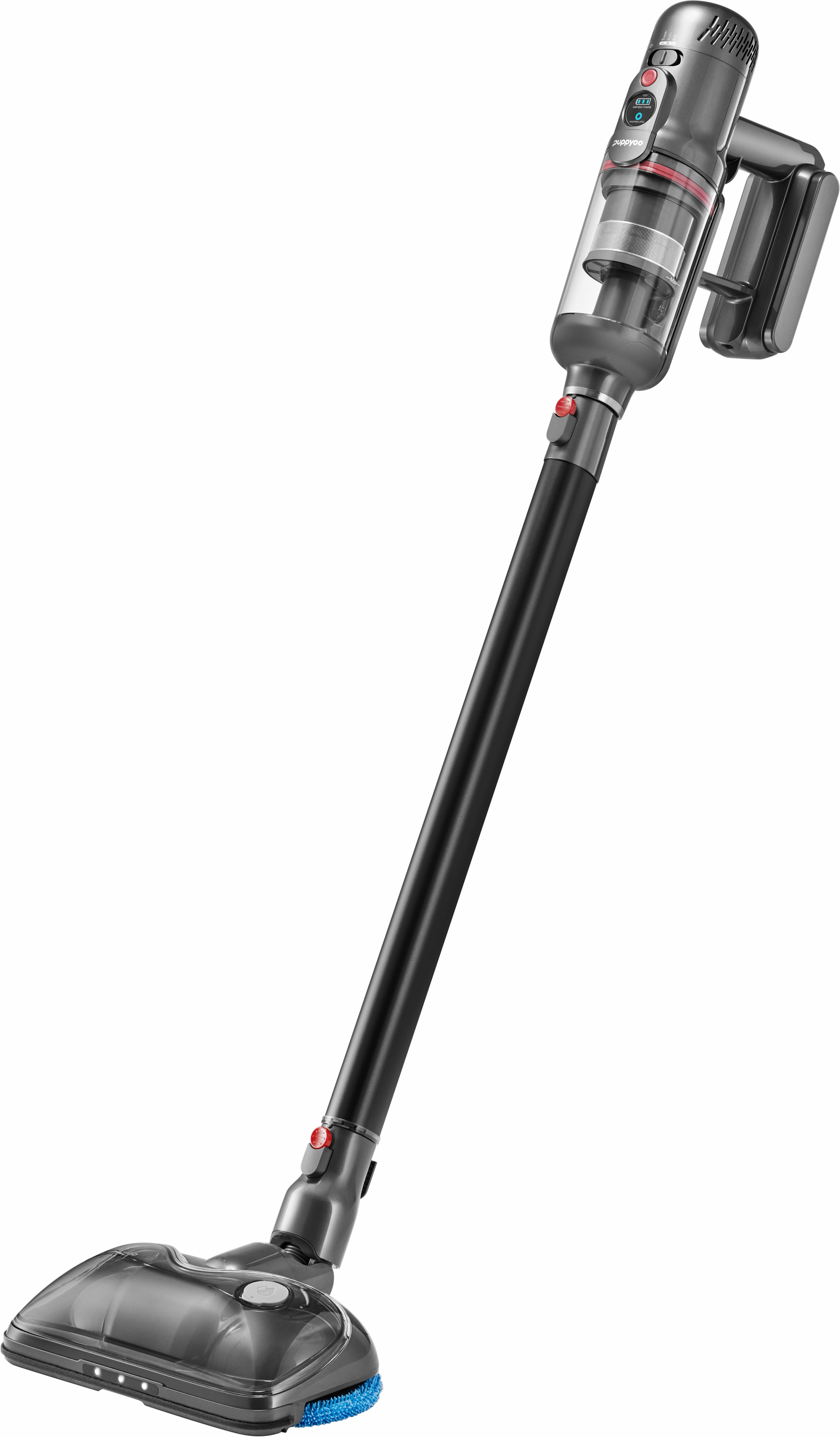 Пылесос вертикальный моющий Puppyoo T12 Plus Rinse серый