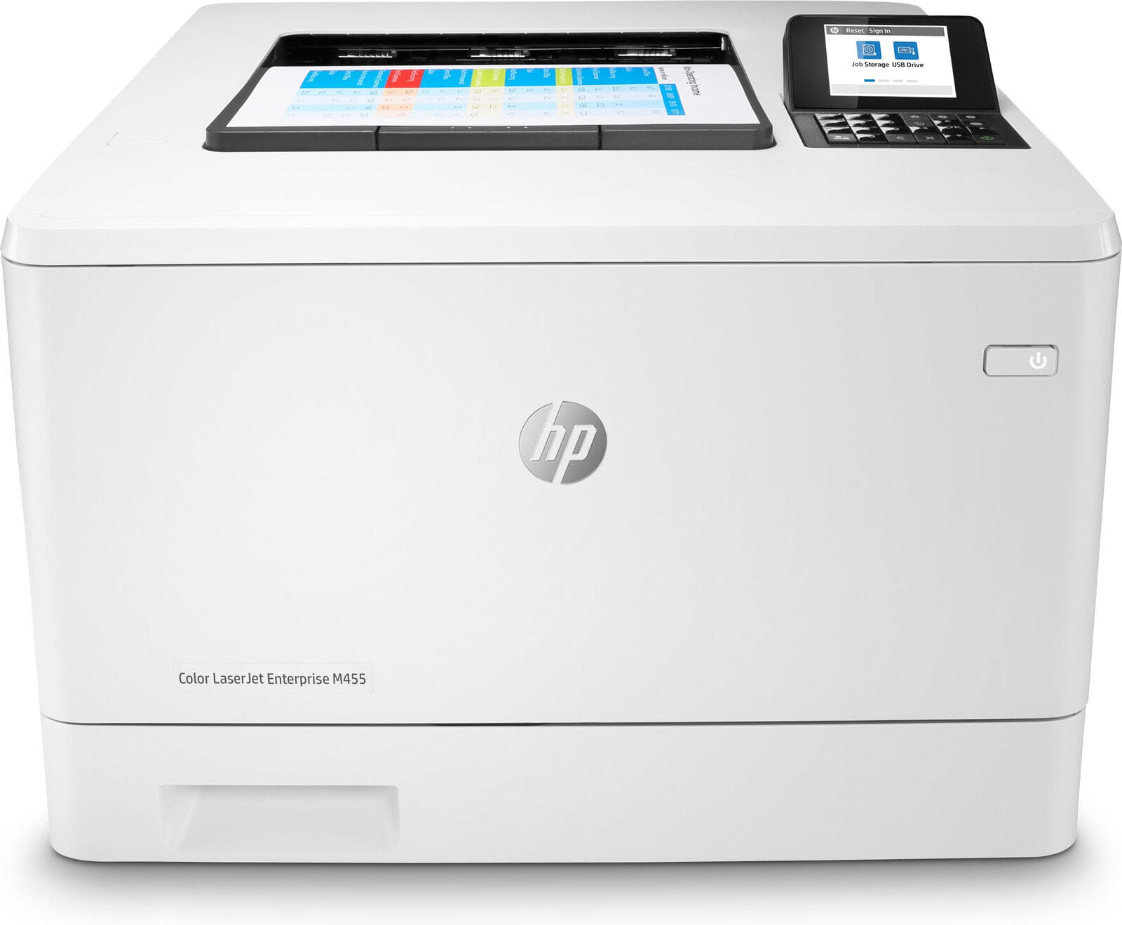 Принтер лазерный HP Color LaserJet Enterprise M455dn, белый