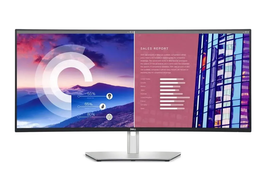 Монитор Dell U3821DW черный/серебристый