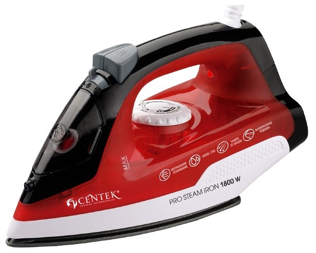 Утюг CENTEK CT-2347 красный/черный/белый