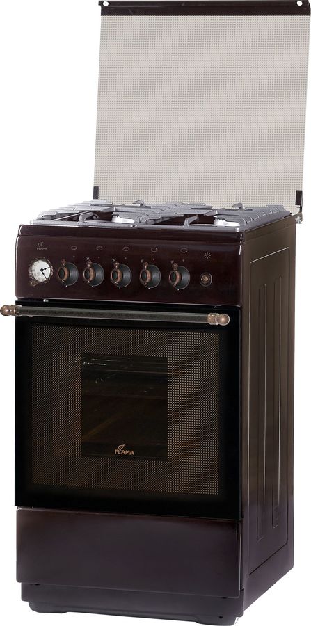 Плита газовая Flama BG 2421 В коричневый (стеклянная крышка)