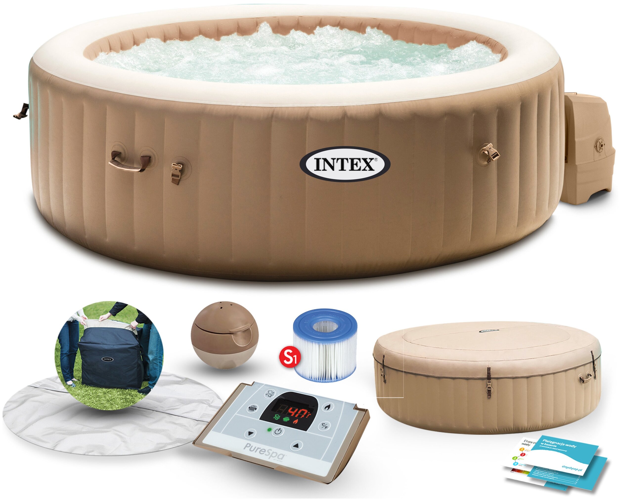 SPA-бассейн Intex PureSpa Bubble (28426), 196х71 см