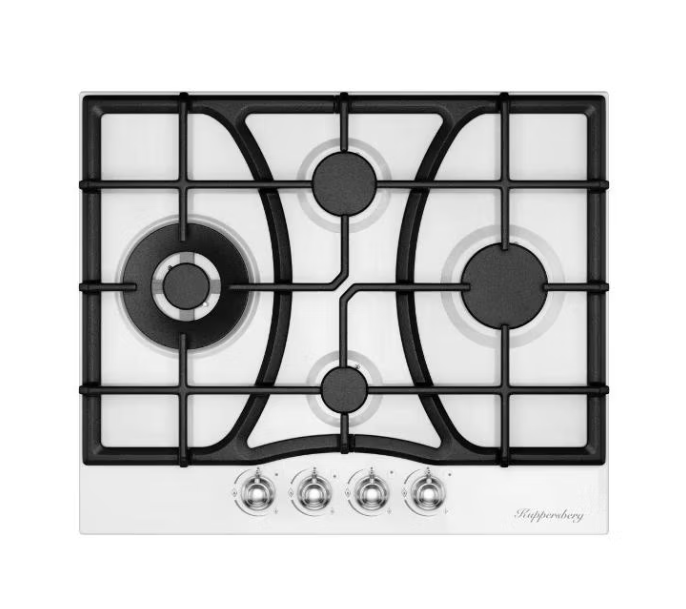 Варочная панель газовая Kuppersberg FS 610 W Silver, белый/серебро