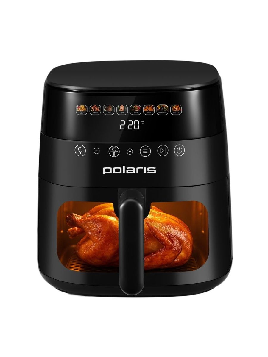 Аэрогриль Polaris PAF 6003W Wi-Fi IQ Home, черный