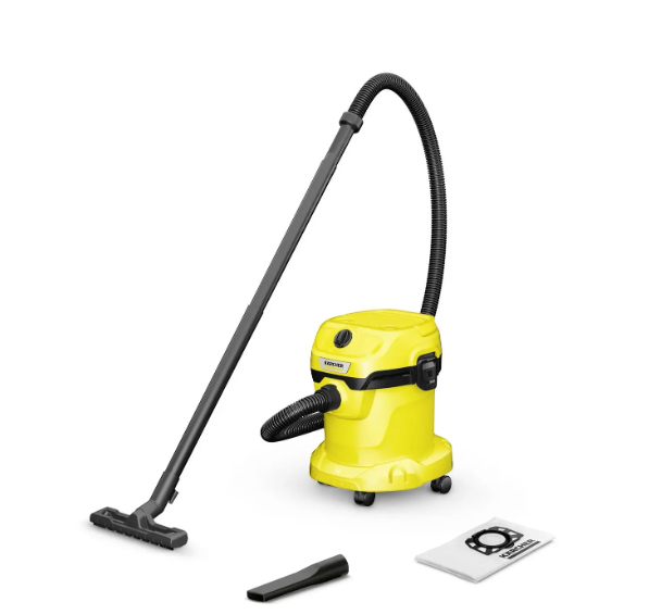 Строительный пылесос Karcher WD 2 Plus V-15/4/18 (1.628-003.0), желтый