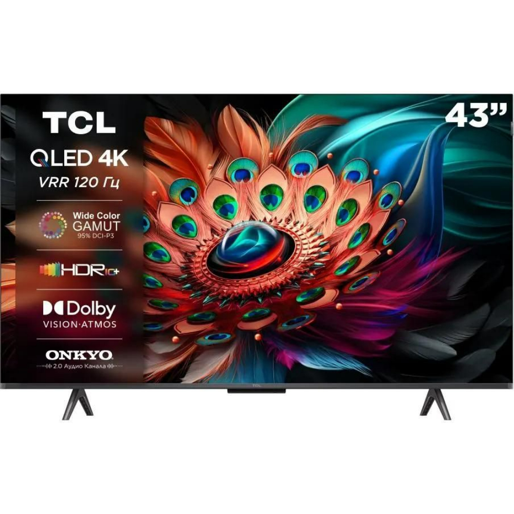 Телевизор TCL 43С655, черный