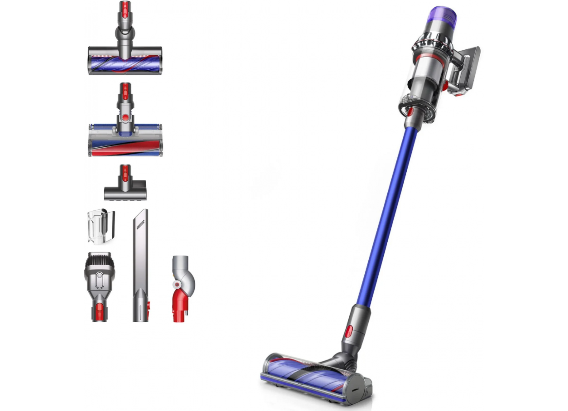 Пылесос вертикальный Dyson SV28 V11, голубой/никель
