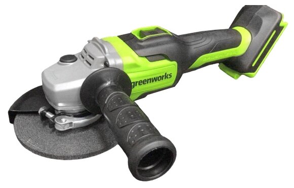 Угловая шлифмашина (болгарка) аккумуляторная GreenWorks GD24AGK4, арт. 3200207UB (с АКБ и ЗУ)