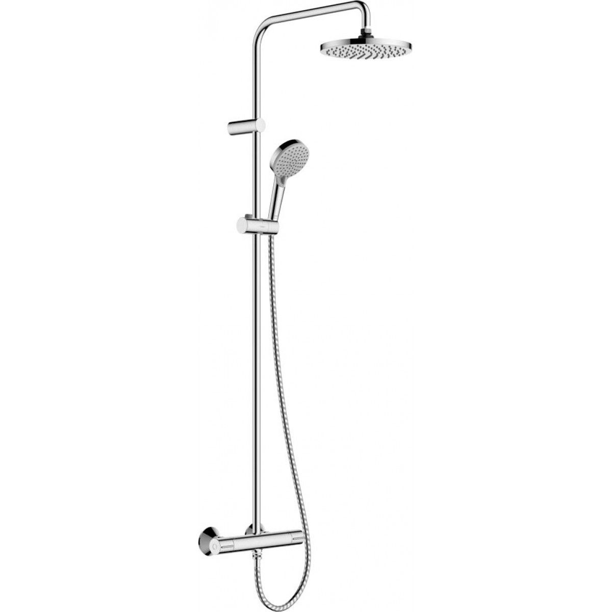 Душевая стойка Hansgrohe Vernis Shape 26318000 Showerpipe 200 1jet Green (с термостатом), хром