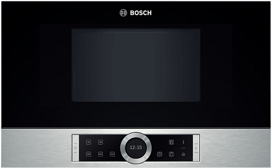 Микроволновая печь встраиваемая Bosch BFL634GS1, черный/серебристый