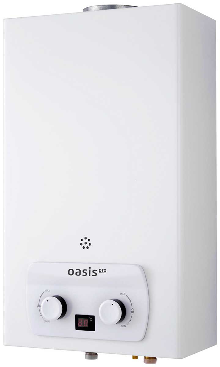 Водонагреватель газовый проточный Oasis PRO P-10, белый