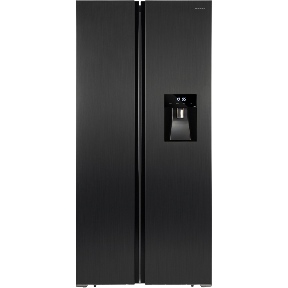 Холодильник Side-by-Side HIBERG RFS-484DX NFXd Inverter, темная нержавеющая сталь