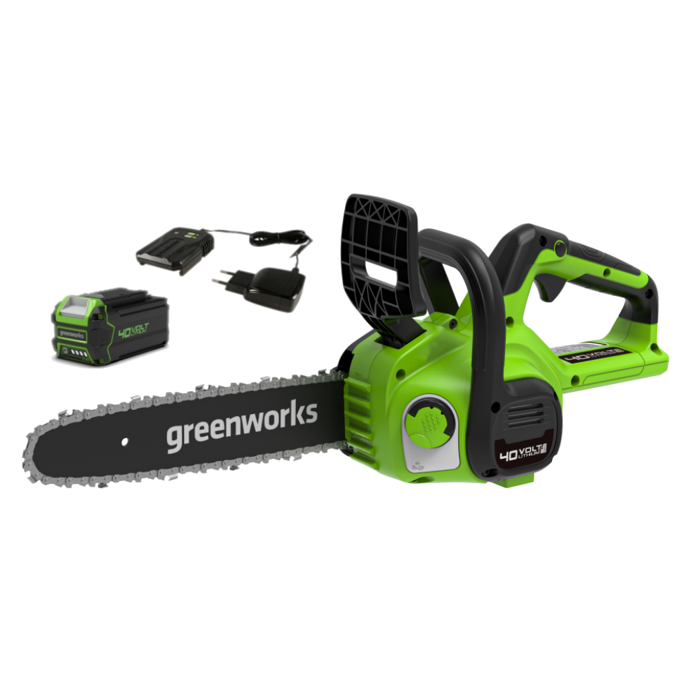 Цепная пила аккумуляторная GreenWorks G40CS30IIK2, с 1 АКБ 2А*ч и ЗУ (2007807UA)