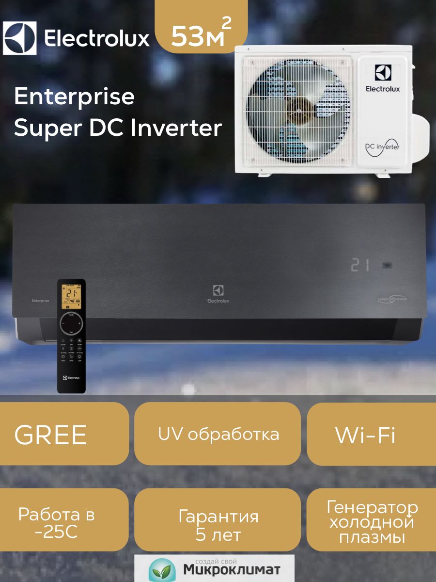Сплит-система Electrolux Enterprise Super DC EACS/I-18HEN-BLACK/N8_24Y