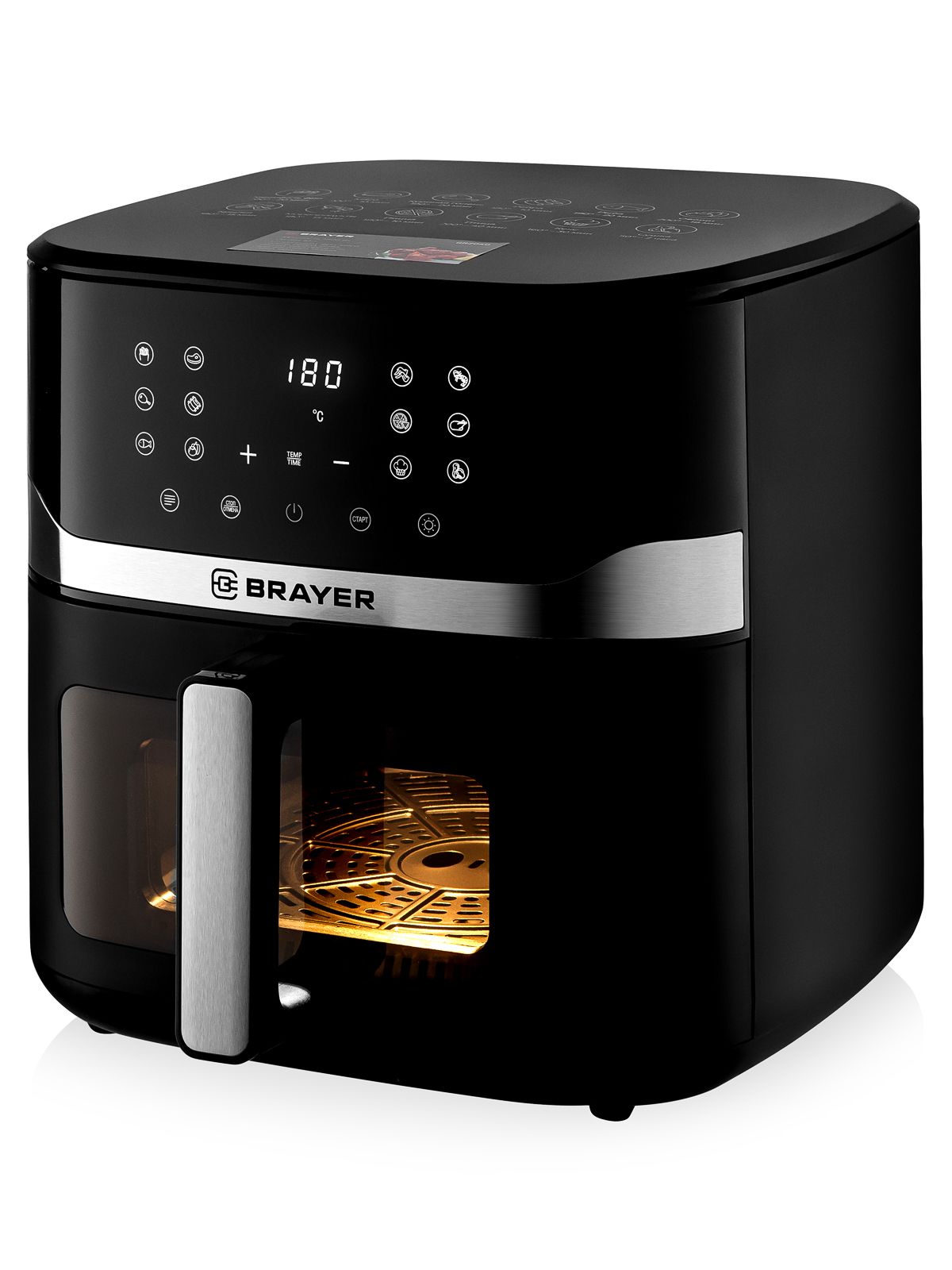 Аэрогриль BRAYER BR2040, серебристый/черный