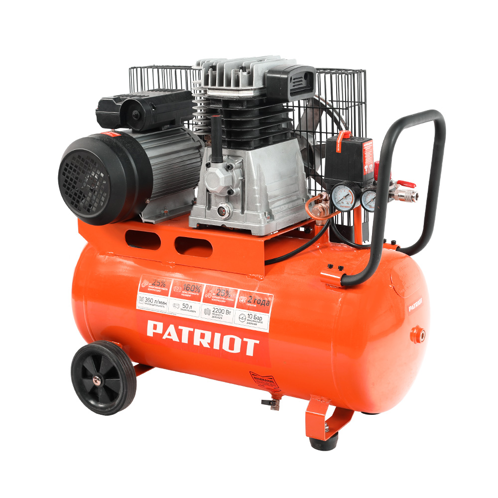 Компрессор масляный PATRIOT PTR 50-360I, 50 л, 2.2 кВт