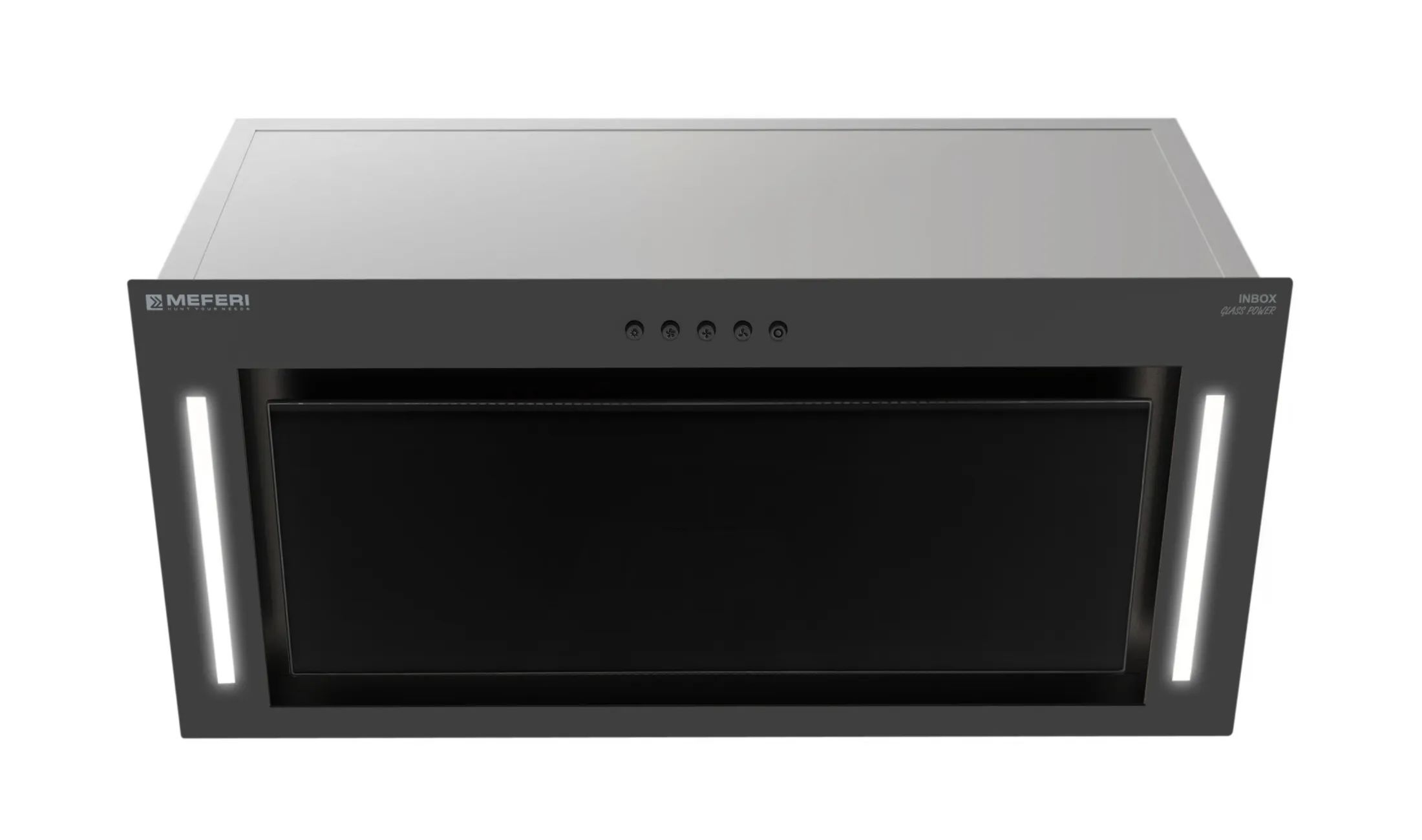 Вытяжка встраиваемая Meferi INBOX60BK GLASS POWER, черный