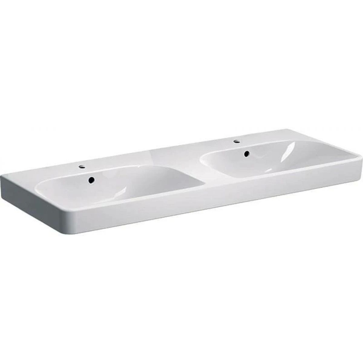 Раковина подвесная Geberit Smyle Square 500.223.01.1 двойная, белый