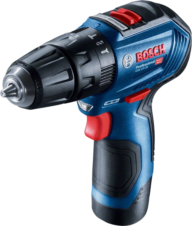 Дрель-шуруповерт ударная аккумуляторная BOSCH GSB 12V-30 (0.601.9G9.100) Li-Ion 2.0 А-ч 12 В х2 кейс