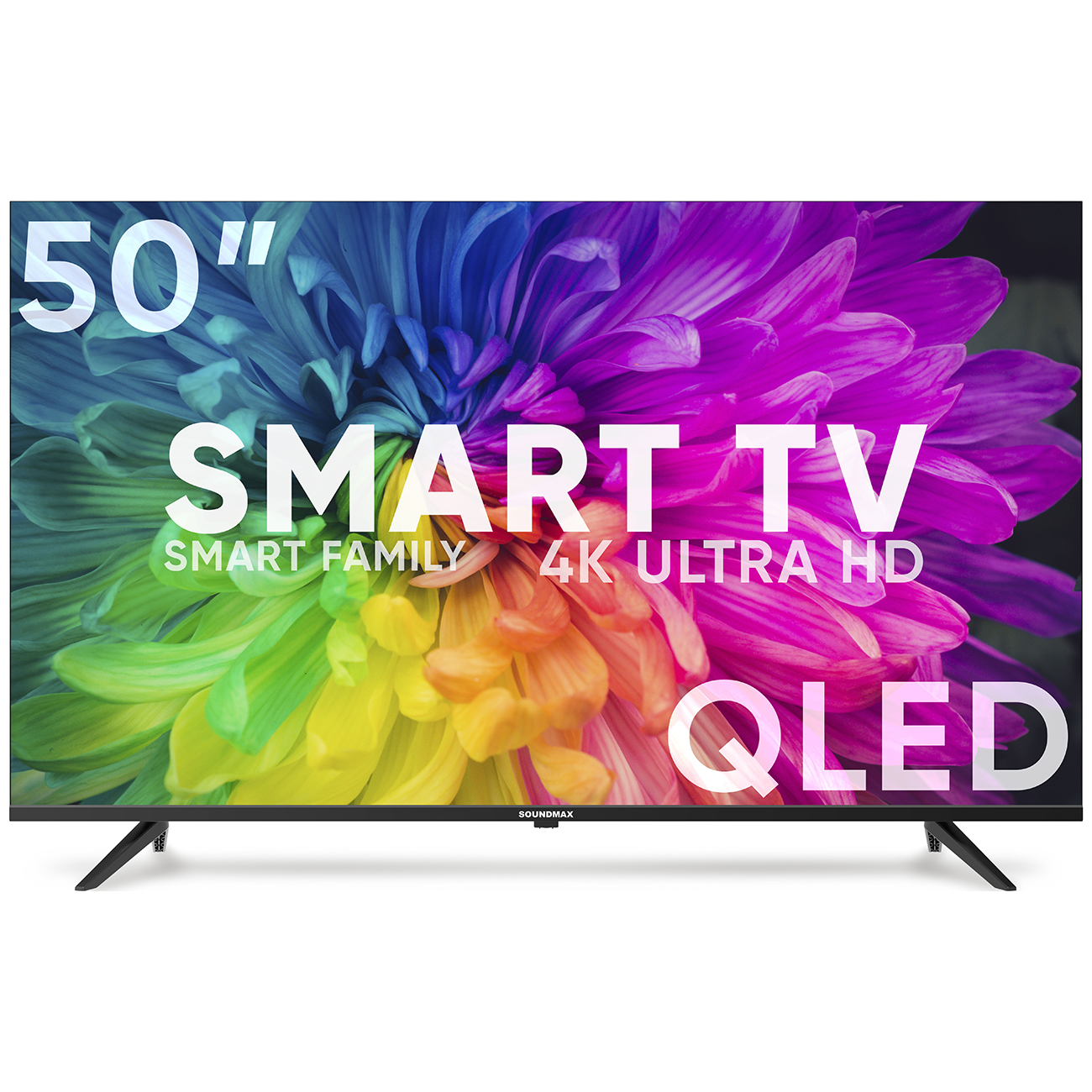 Телевизор Soundmax SM-QLED50T2SU, черный