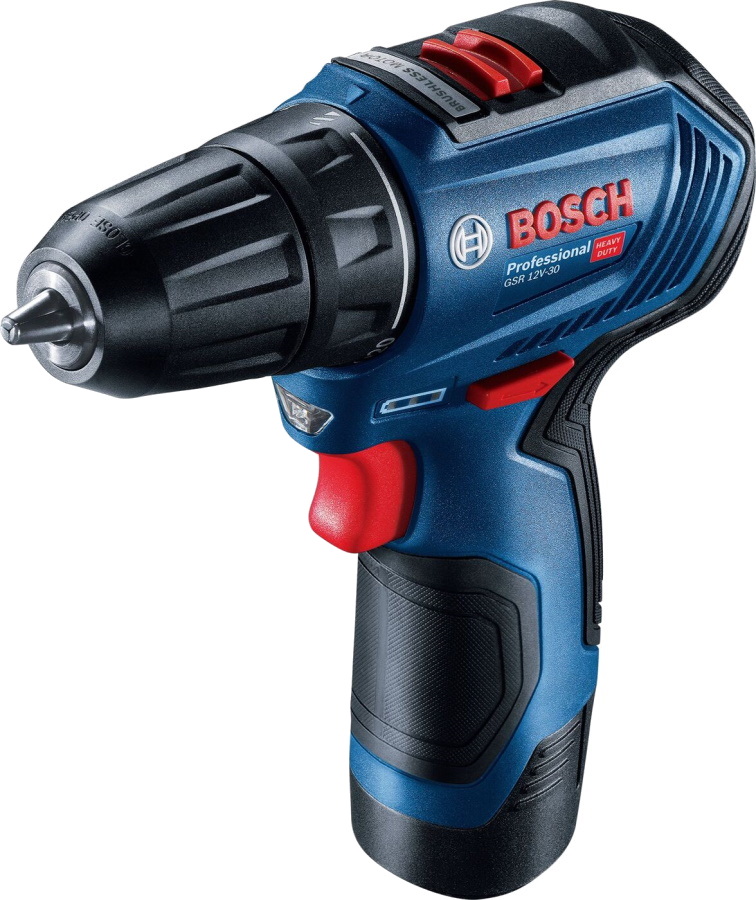 Дрель-шуруповерт аккумуляторная BOSCH GSR 12V-30 (0.601.9G9.000) Li-Ion 2.0 А-ч 12 В х2 кейс