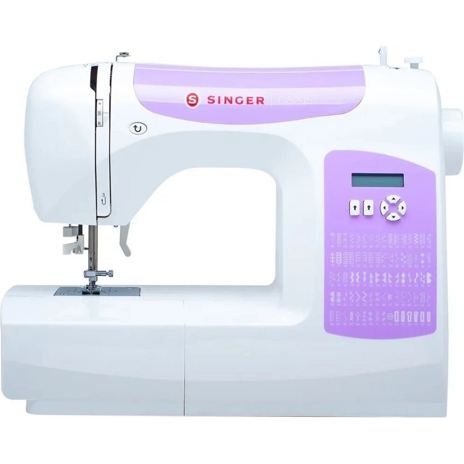 Швейная машина Singer C5205-PR, белый/фиолетовый