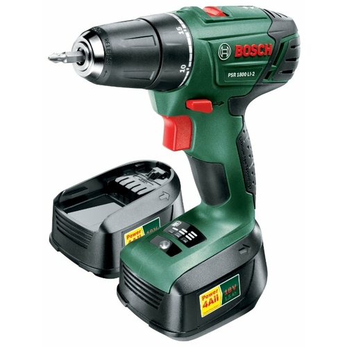 Дрель-шуруповерт BOSCH PSR 1800 LI-2 1.5Ah x2 Workbox
