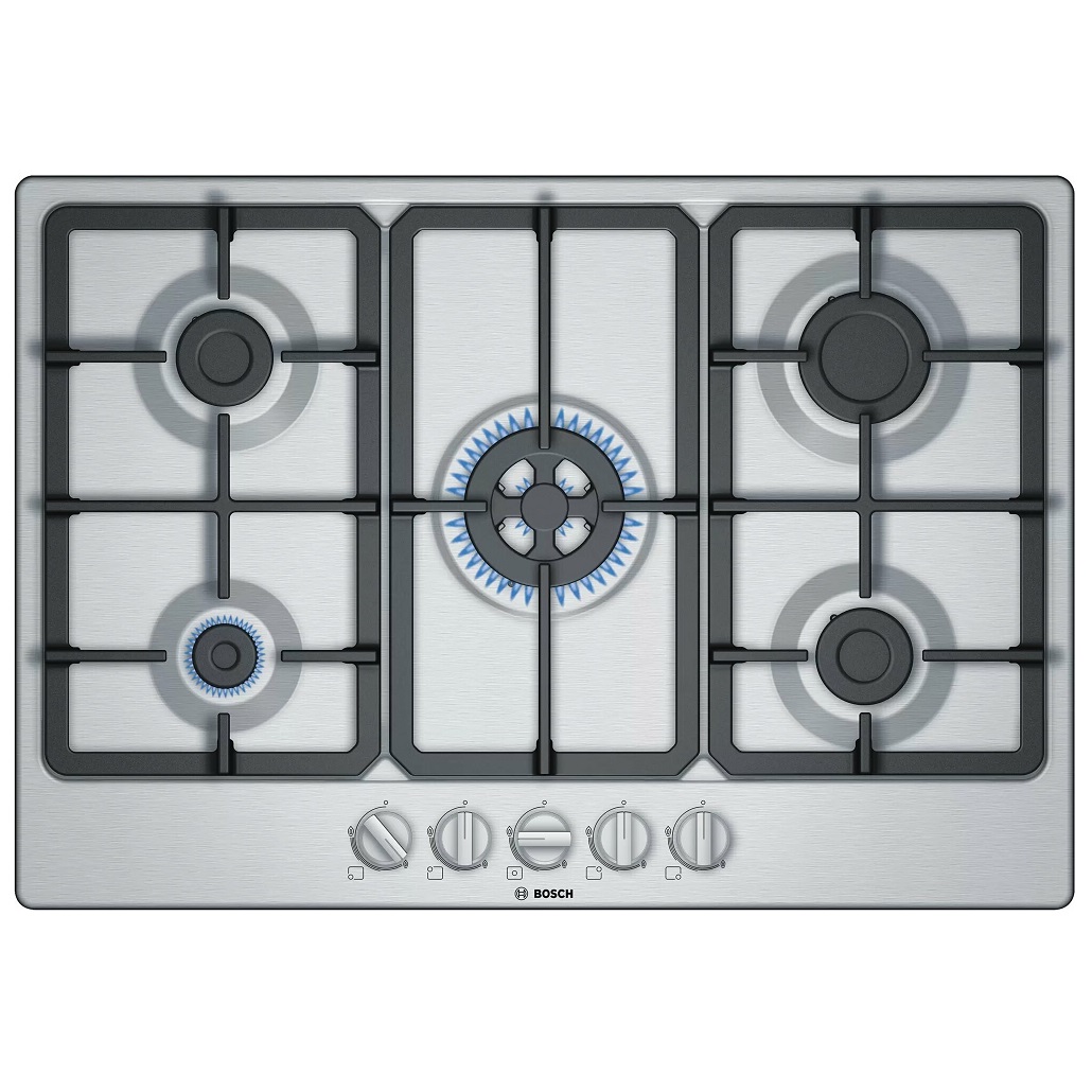 Варочная панель газовая Bosch PGQ7B5B90, нержавеющая сталь