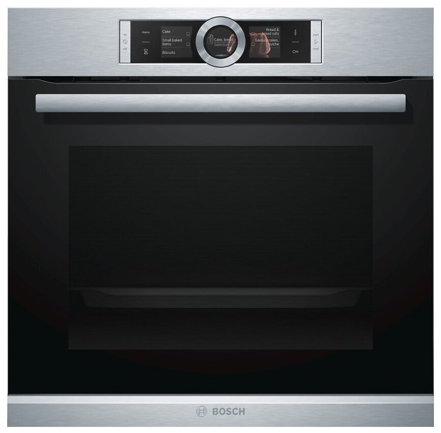 Духовой шкаф электрический Bosch HBG6764S1, серебристый