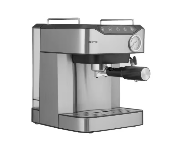 Кофеварка рожковая CENTEK CT-1166, серебристы/черный