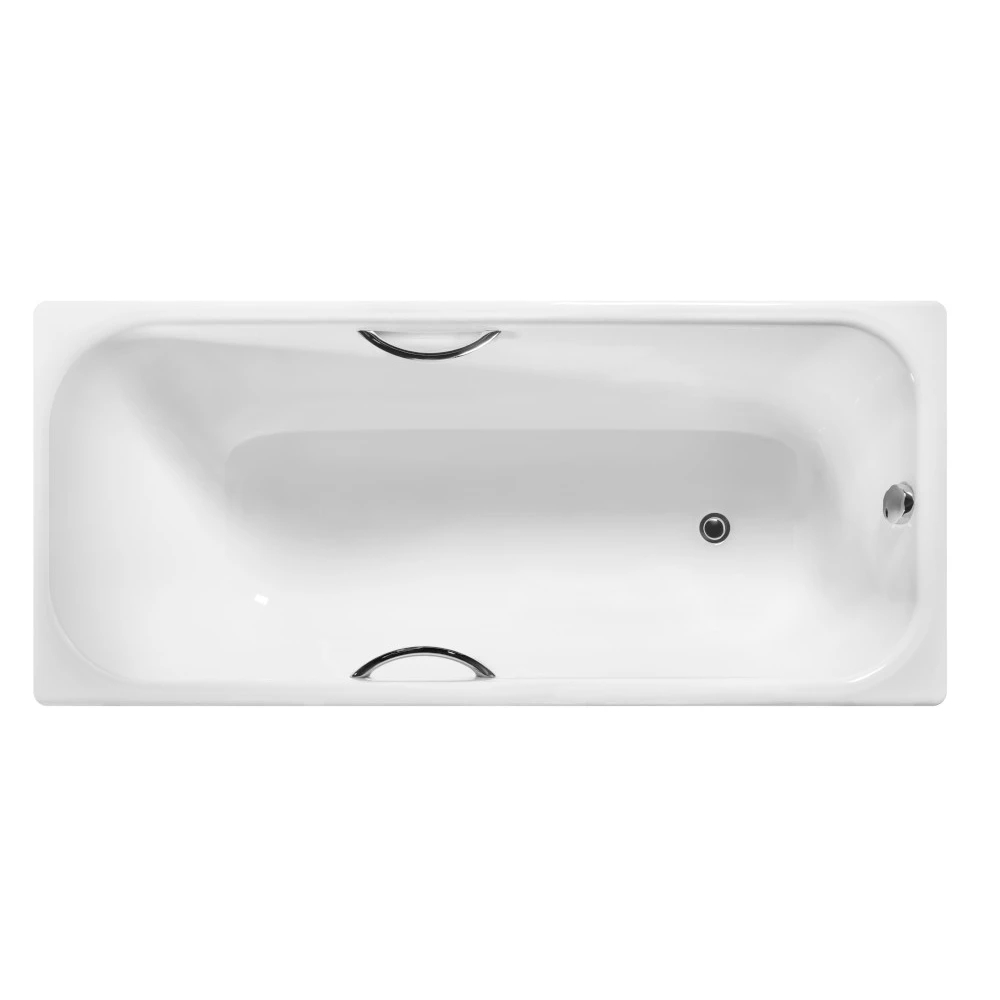 Ванна чугунная Wotte Start 1700x750UR БП-э0001105 (без опоры, c отверстиями для ручек), белый
