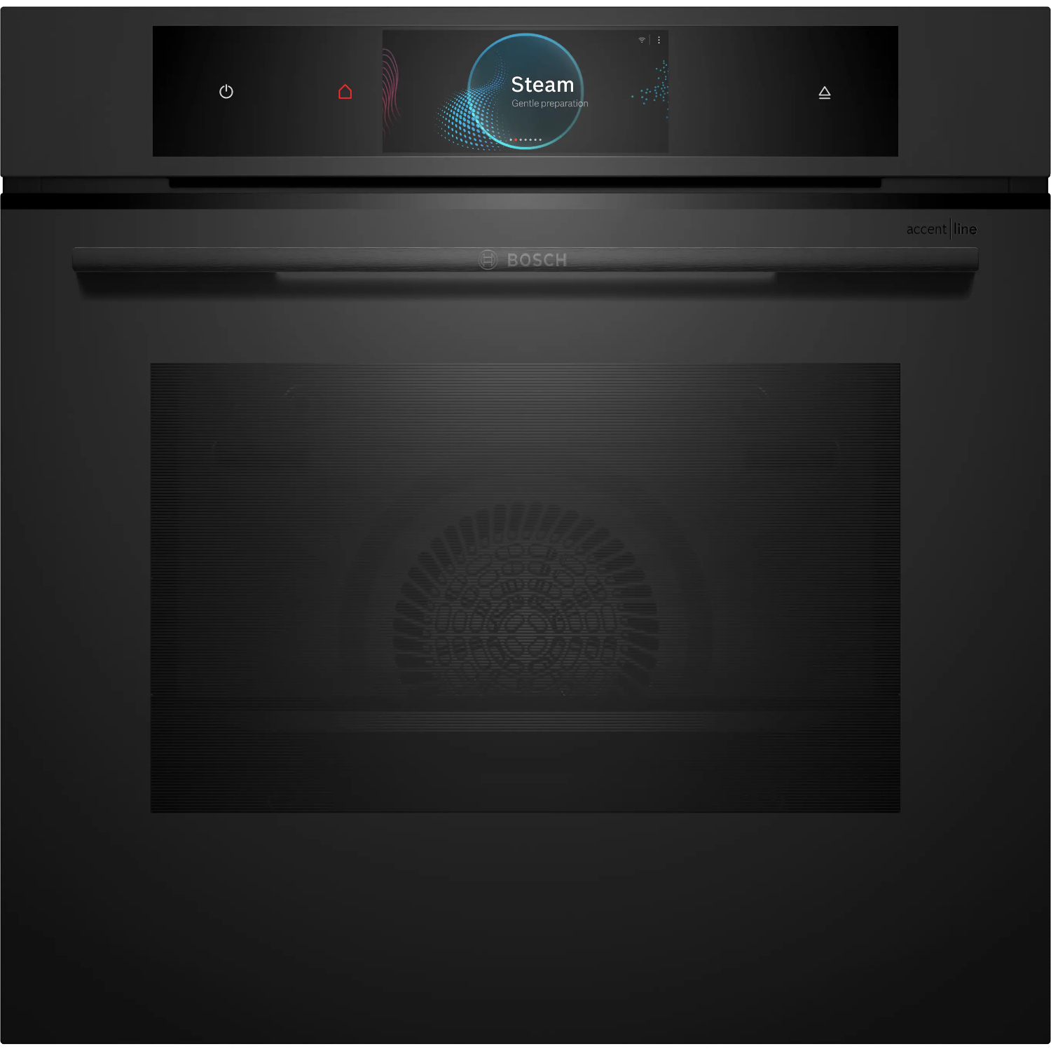 Духовой шкаф электрический c паром Bosch HSG938EM1, матовый черный