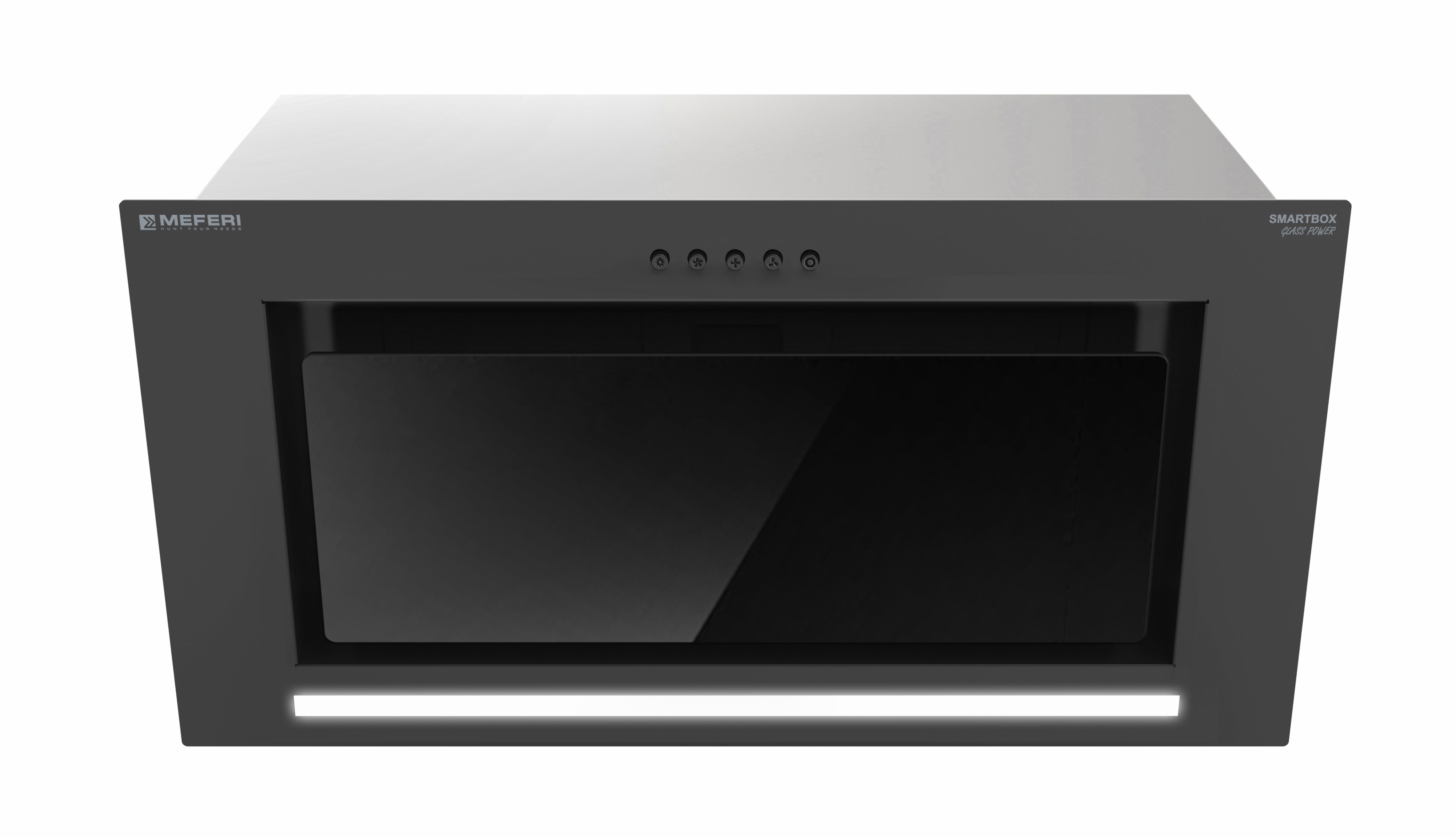 Вытяжка встраиваемая Meferi SMARTBOX60BK GLASS POWER, черный