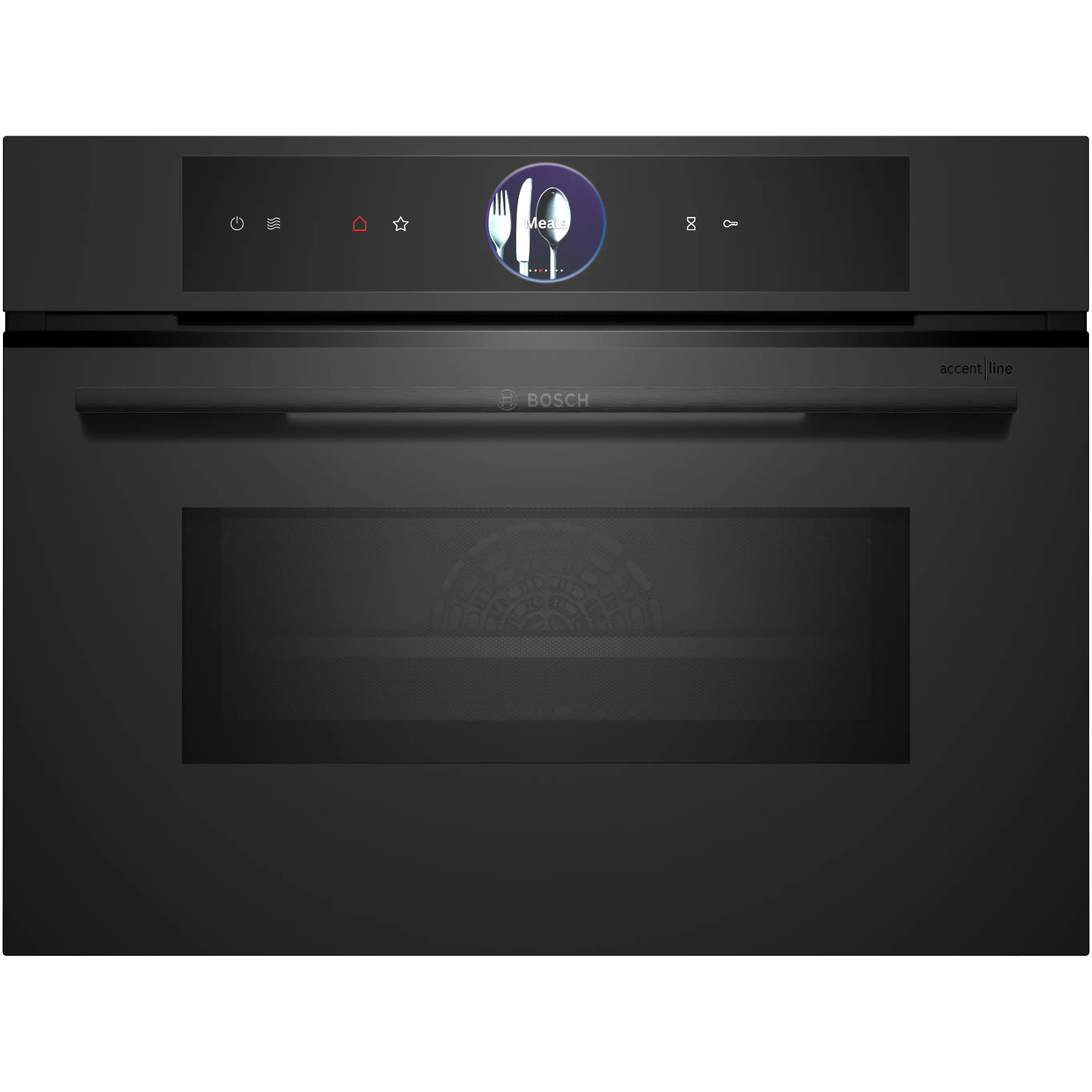 Духовой шкаф электрический c СВЧ Bosch CMG9361M1, матовый черный