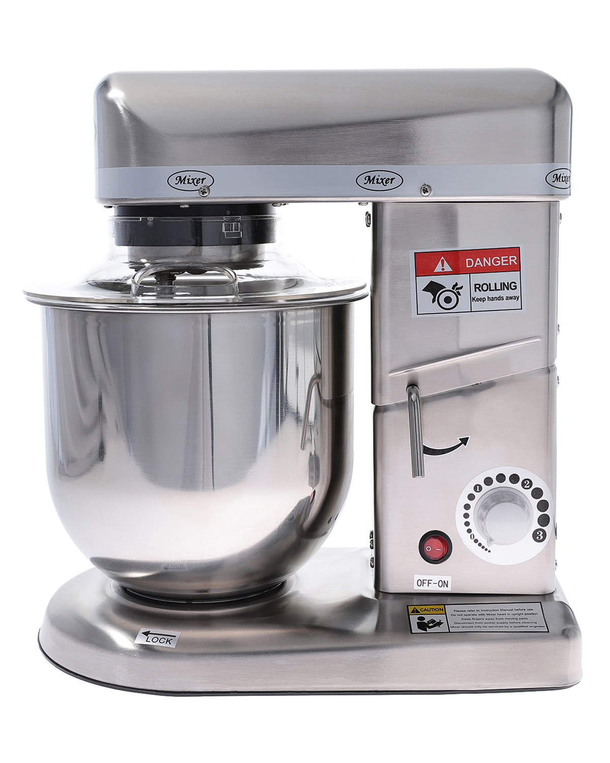 Миксер планетарный Viatto VA-SMB7SS, нержавеющая сталь