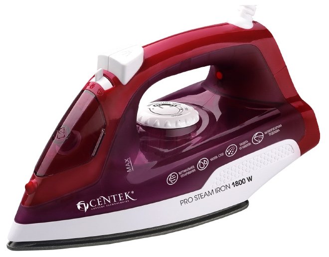 Утюг CENTEK CT-2347 пурпурный/красный/белый