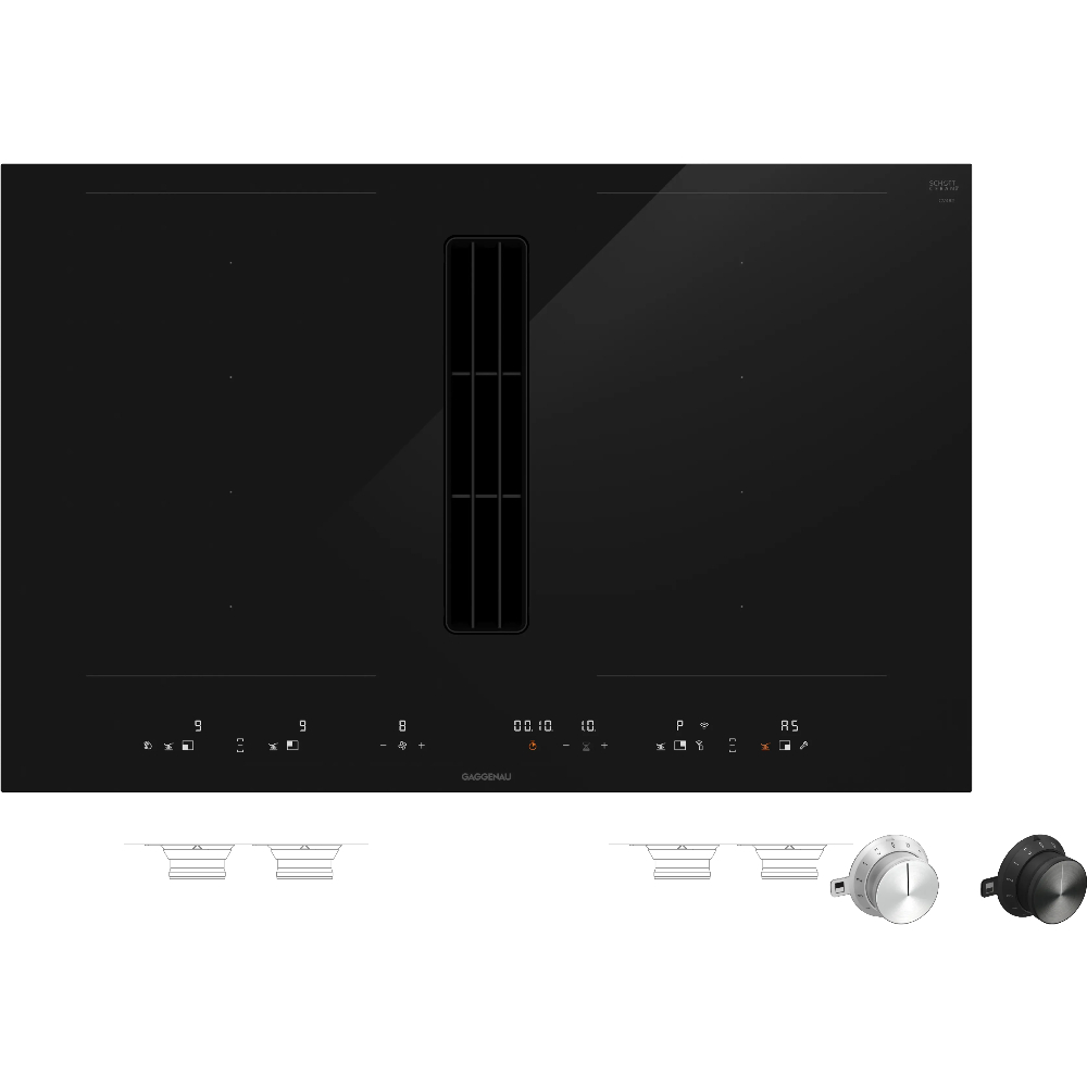 Варочная панель индукционная с вытяжкой Gaggenau CV482105, черный