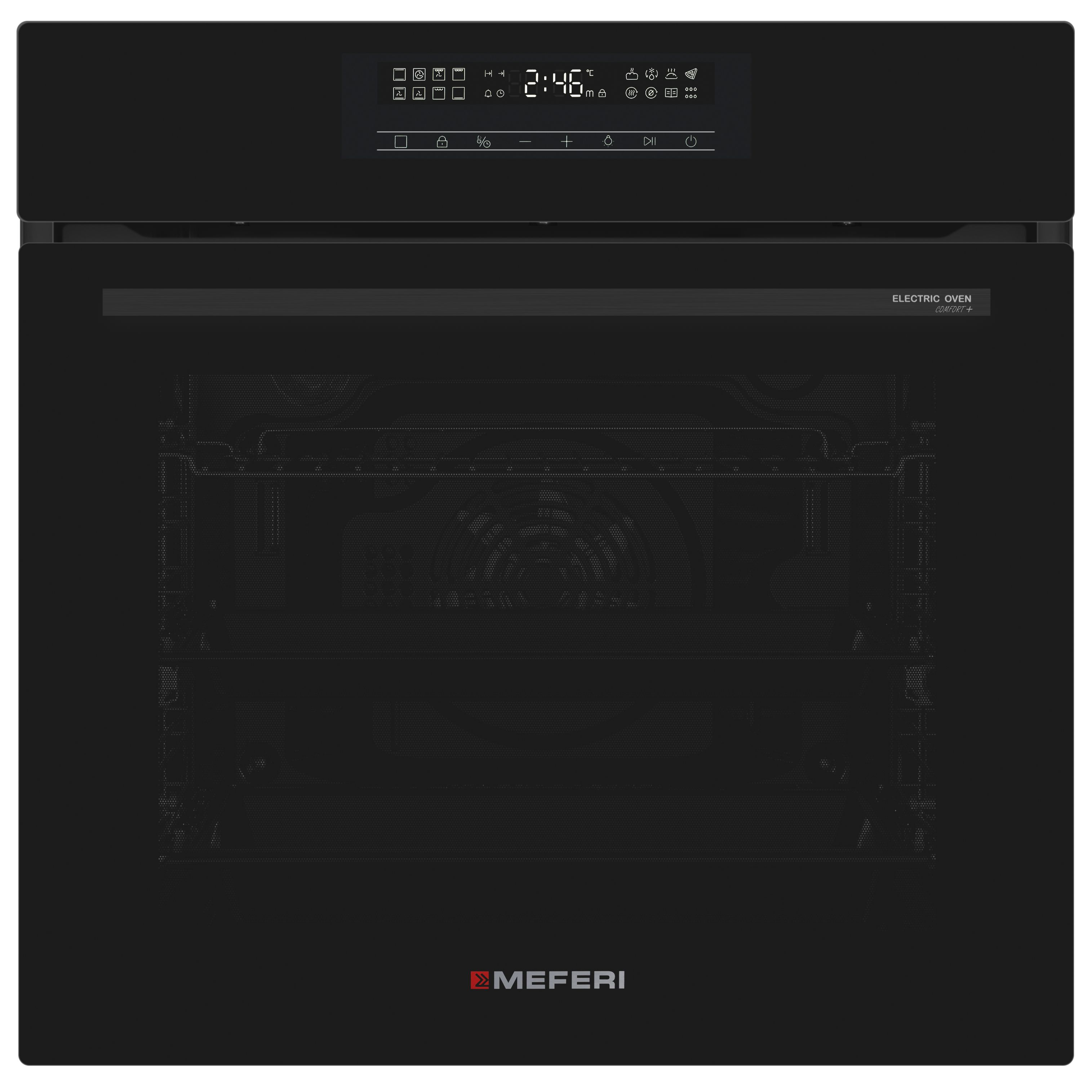 Духовой шкаф электрический Meferi MEO6016BK COMFORT PLUS, черный
