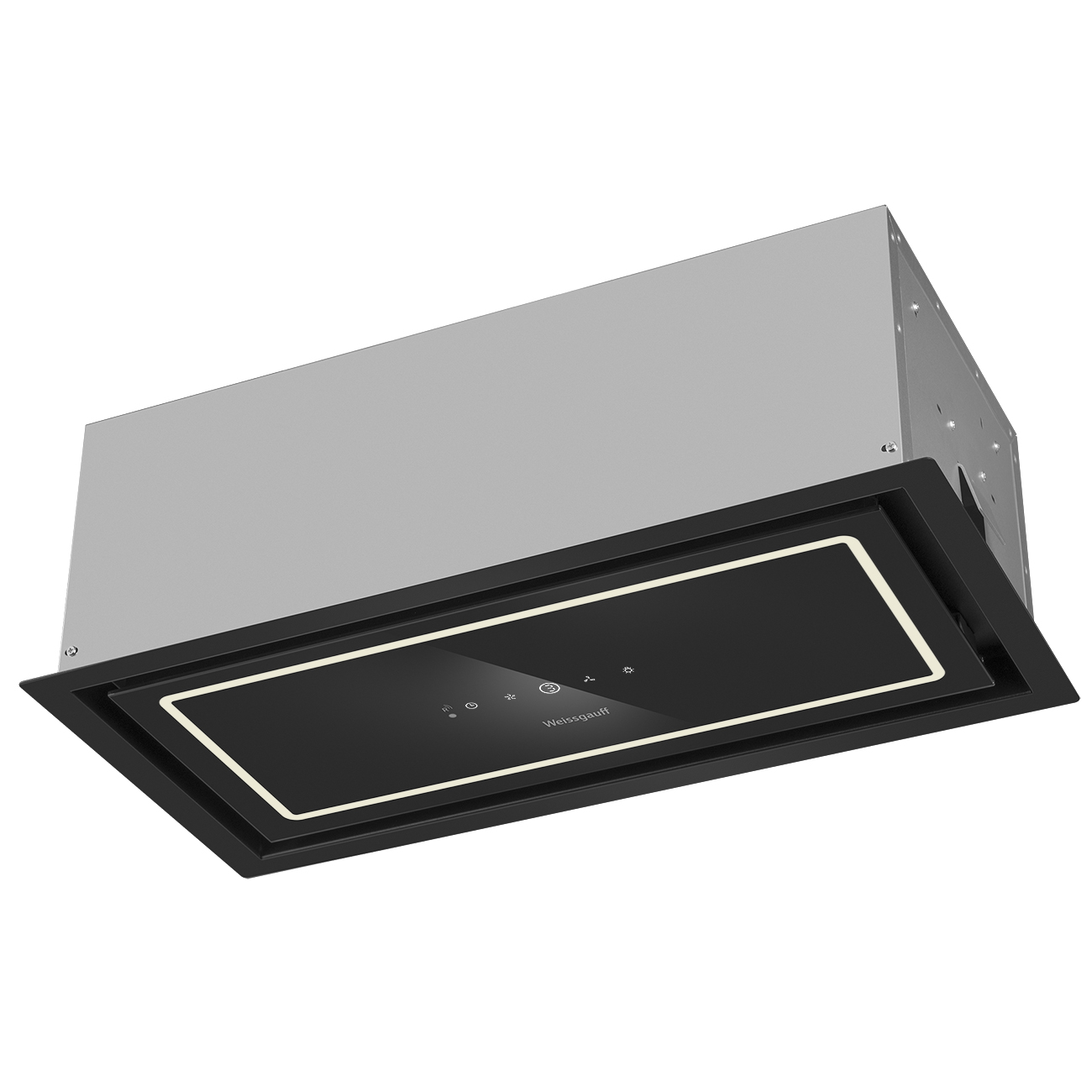 Вытяжка встраиваемая Weissgauff Quadra 600 Touch Black Glass