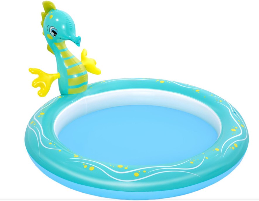 Бассейн надувной Seahorse, 188 x 160 x 86 см, с распылителем, 53114 Bestway