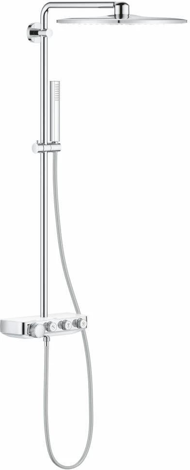 Душевая стойка Grohe Euphoria SmartControl 310 Duo Cube 26508LS0 (с термостатом), хром/белый