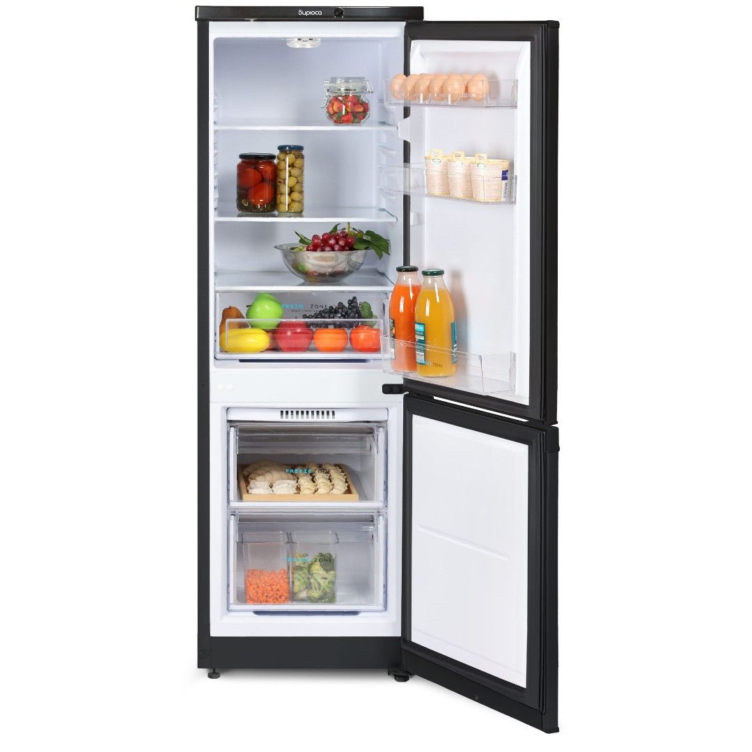 Холодильник Бирюса B418, черная нержавеющая сталь