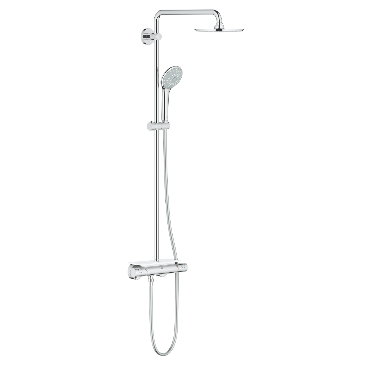Душевая стойка Grohe Euphoria System 210 26363000 (с термостатом и полочкой), хром